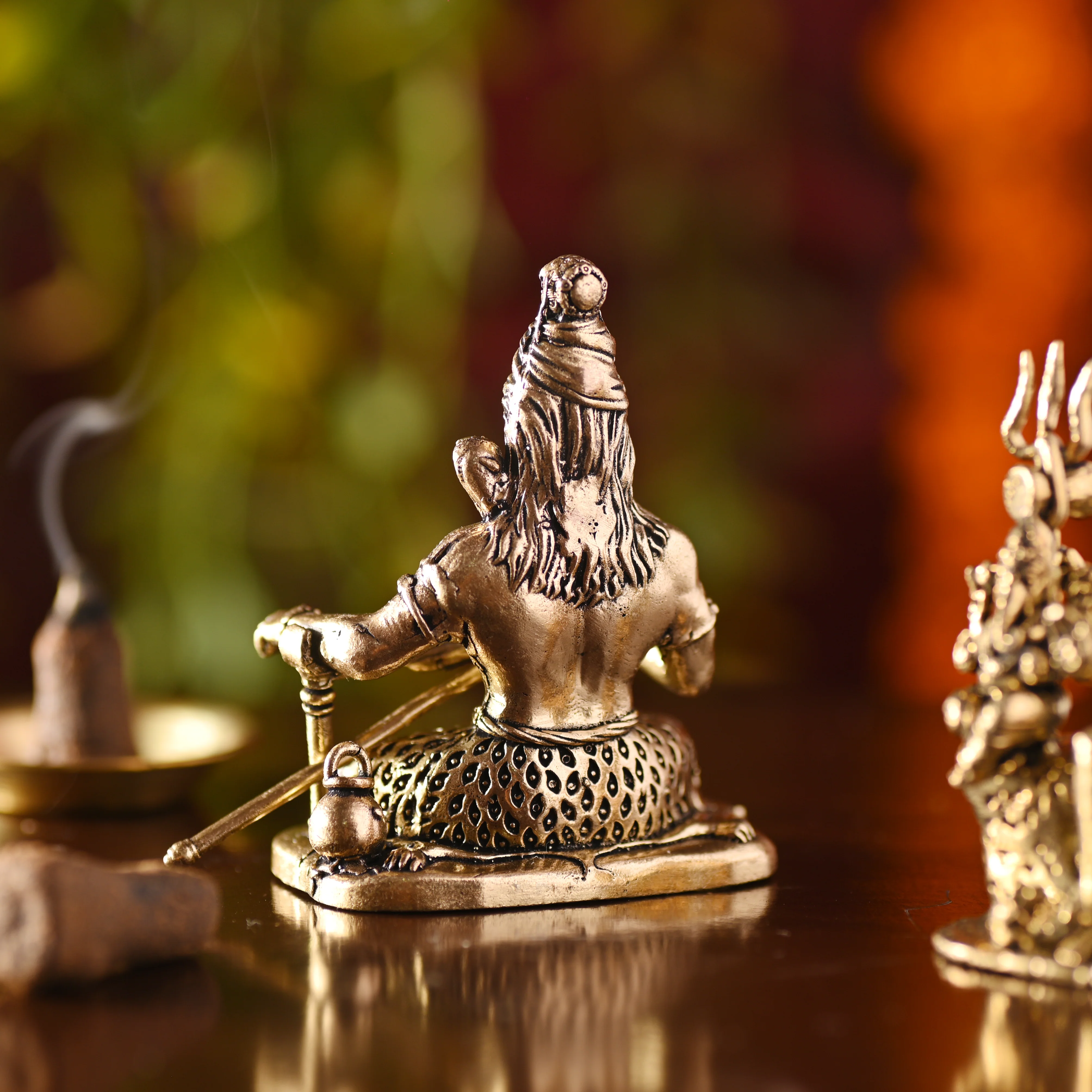 Brass Sitting Shiv Lightweight Idol – Handcrafted Traditional Brassware (3 Inch) - Image 5