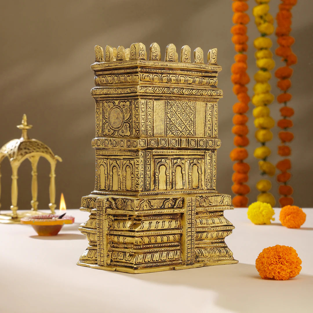 Brass Meenakshi Temple Model (9.5 Inch) - Image 3