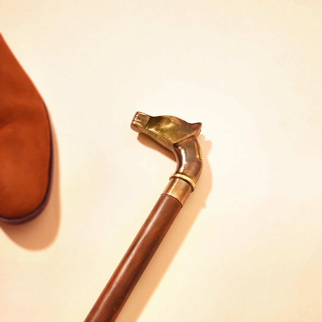 Brass Vintage Wooden Shoe Horn (20 Inch) - Image 9