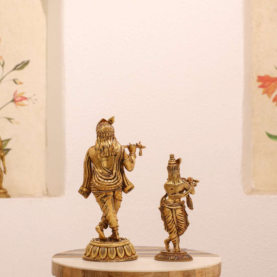 Brass Standing Krishna Idol - Image 6