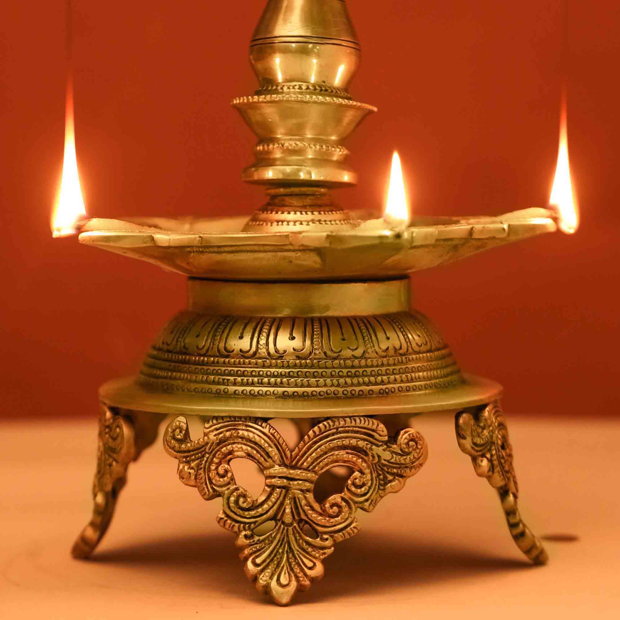 Brass Superfine Krishna Lamp (26 Inch) - Image 6