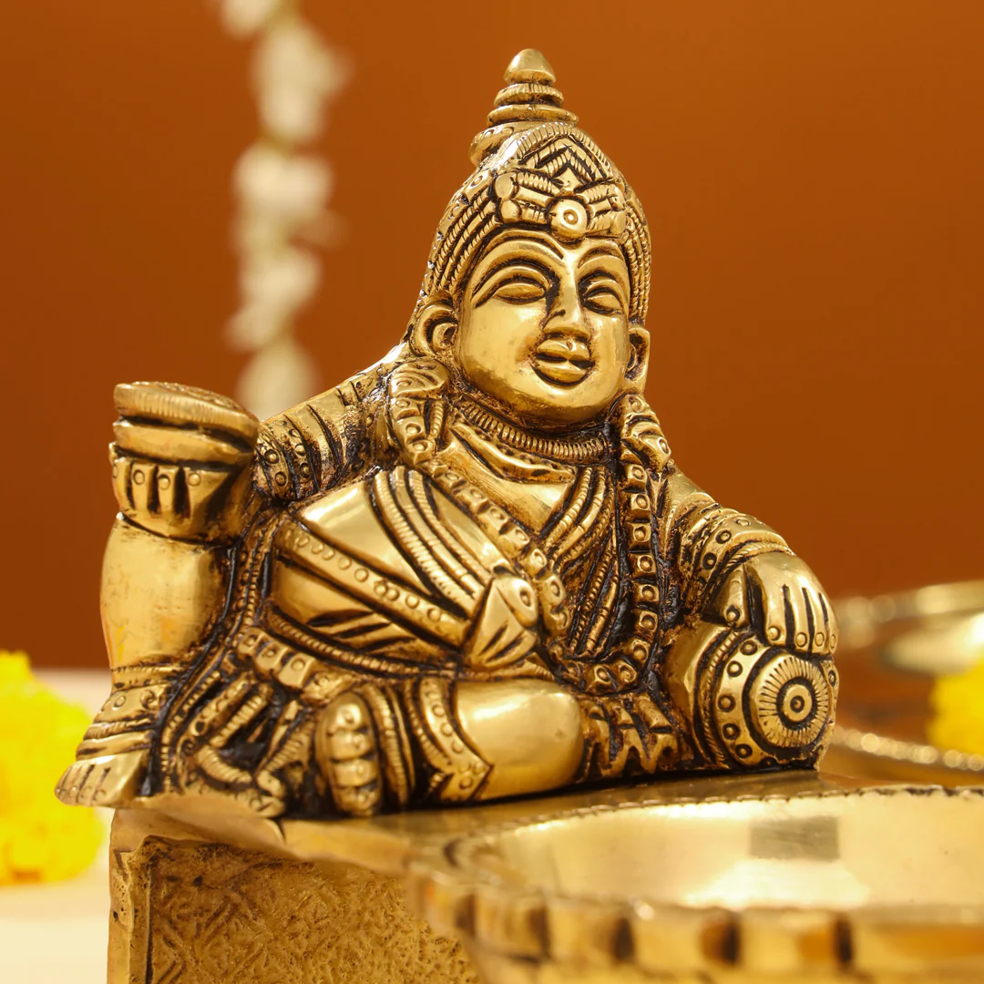 Brass Superfine Kuber Diya (4.5 Inch) - Image 3