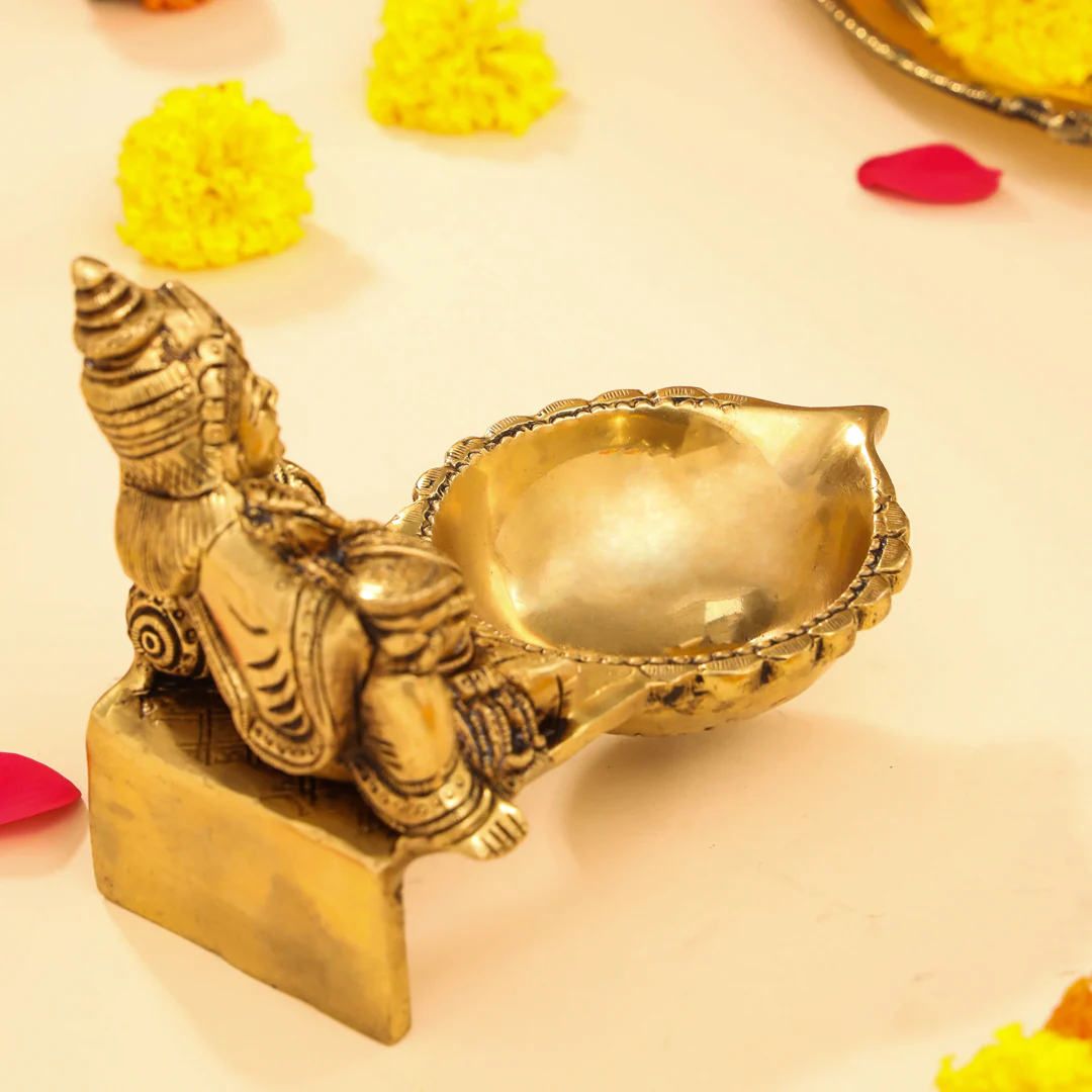 Brass Superfine Kuber Diya (4.5 Inch) - Image 6