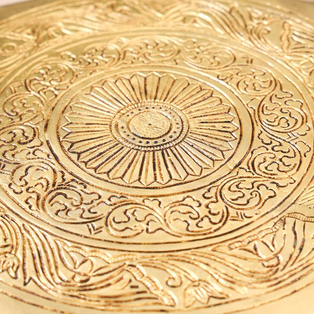 Brass Superfine Chowki With Peacock Pillars (5.5 INCH) - Image 6
