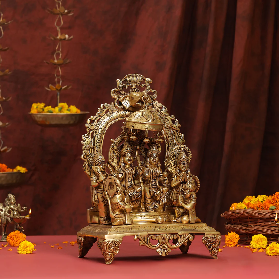 Brass Superfine Majestic Ram Darbar Statue (17 Inch) - Image 2