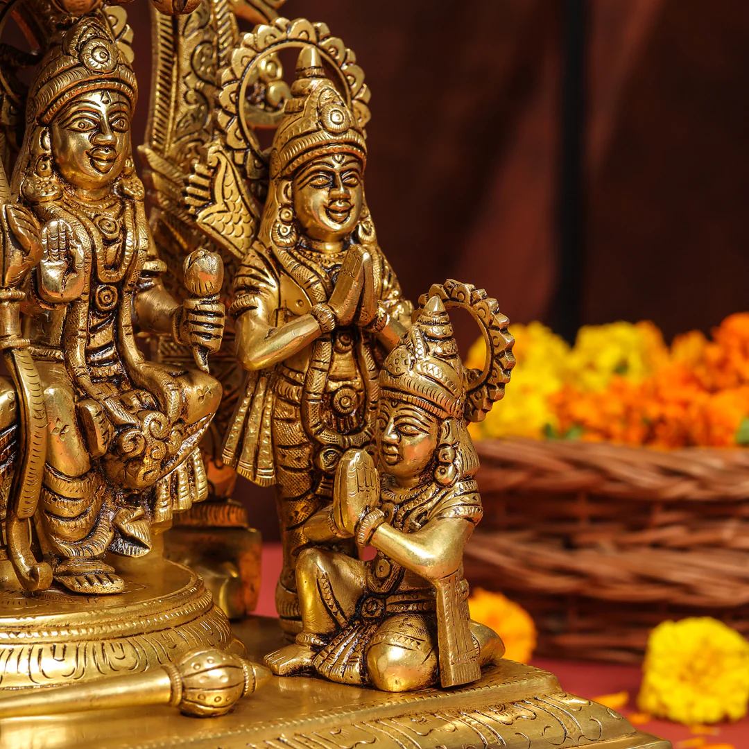 Brass Superfine Majestic Ram Darbar Statue (17 Inch) - Image 8