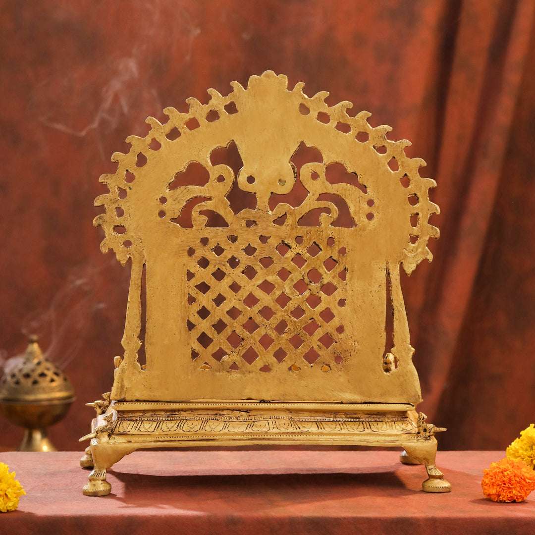 Brass Superfine Sheshnag Singhasan – Premium Handmade Pooja Deco (13 Inch) - Image 2
