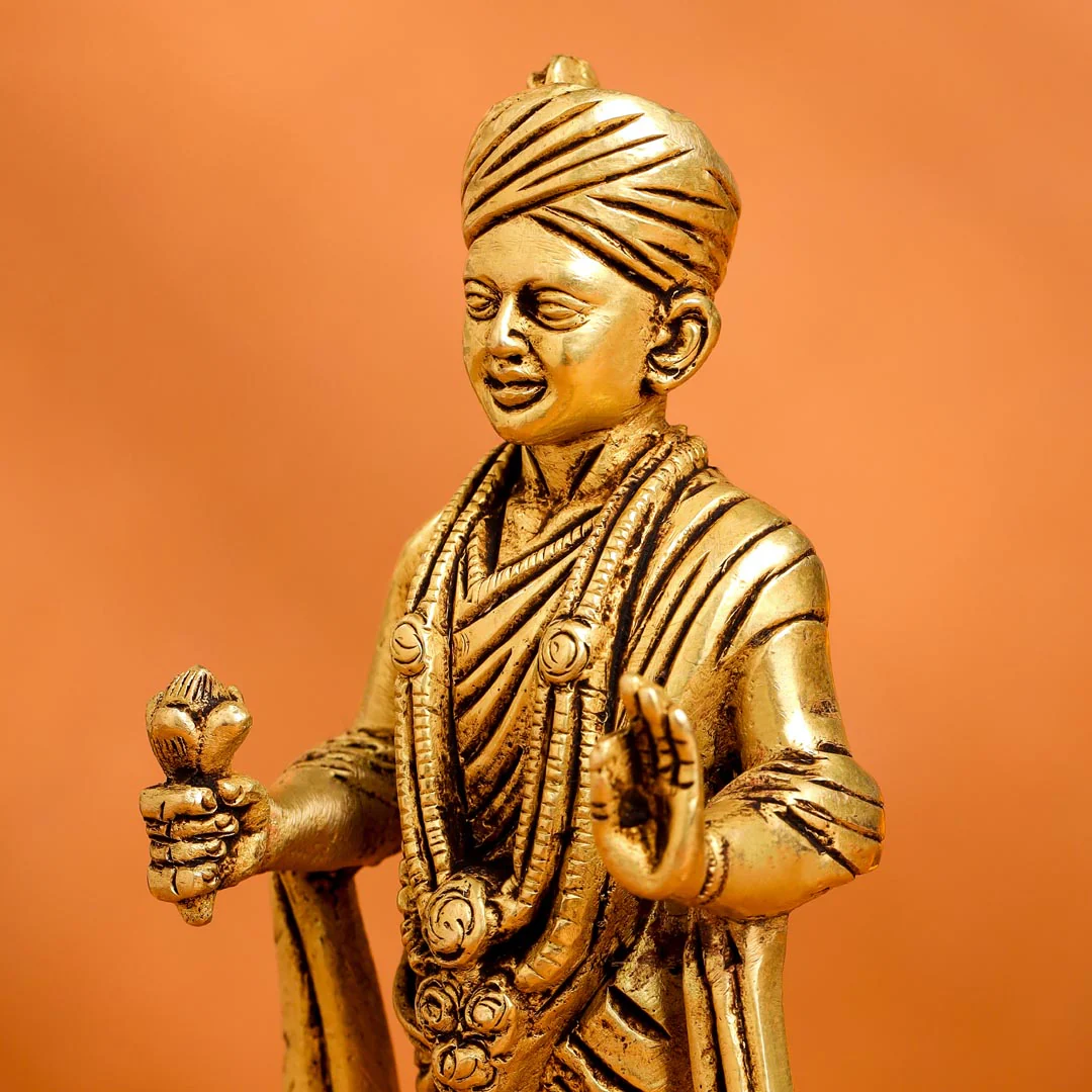 Brass Swami Narayan Idol (6.2 Inch) - Image 6