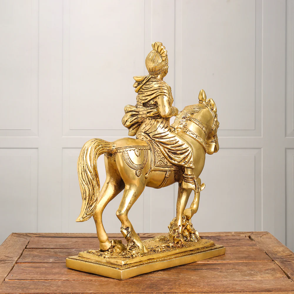 Brass Yogi Swami Narayan Statue (12 Inch) - Image 4