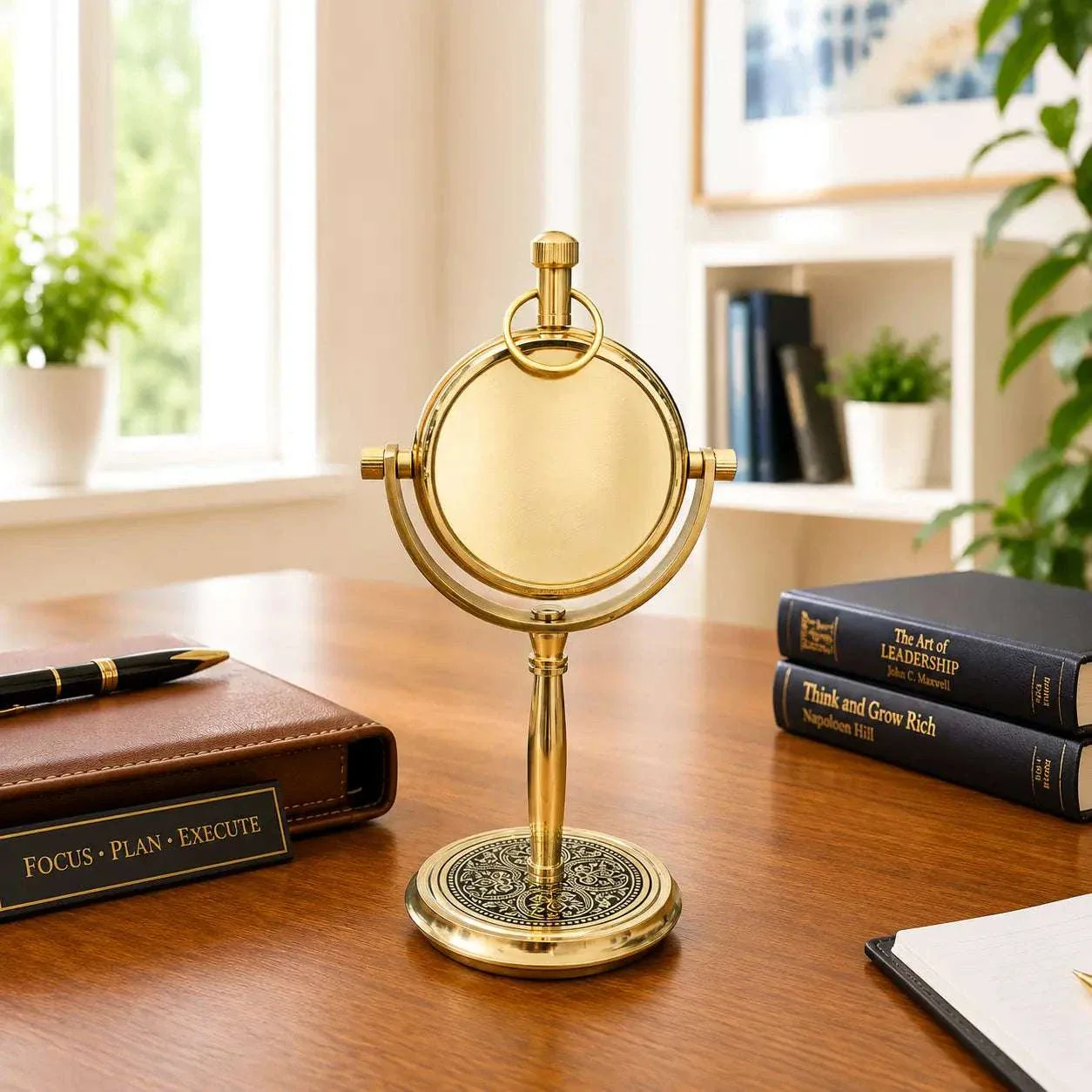 Brass Table Clock (5.5 Inch) - Image 7