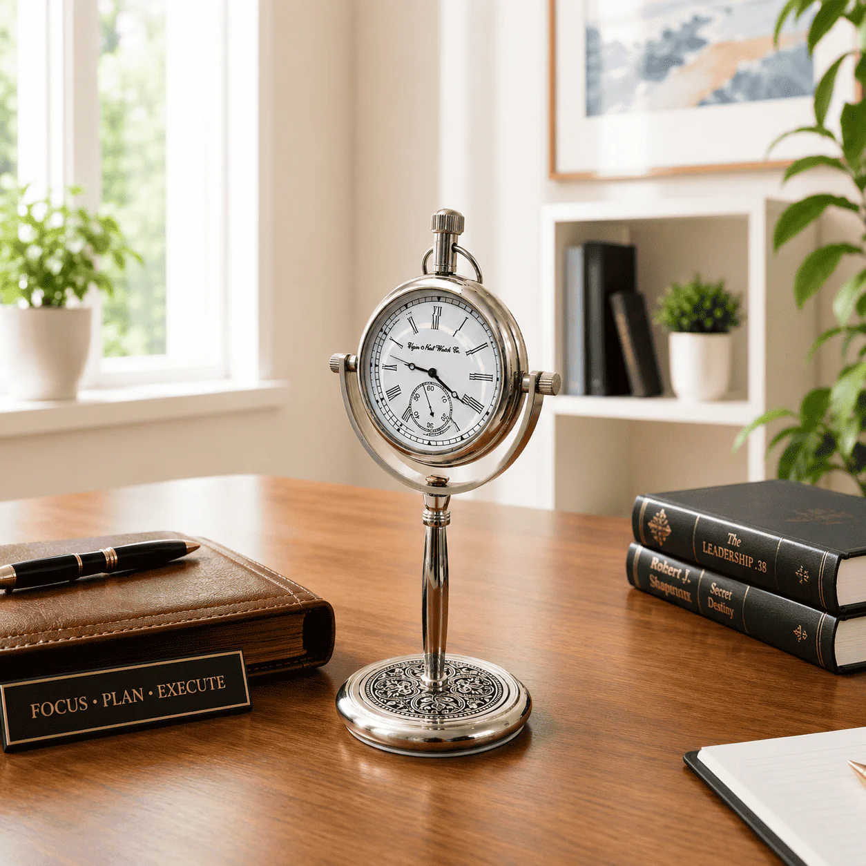 Brass Table Clock (5.5 Inch) - Image 8