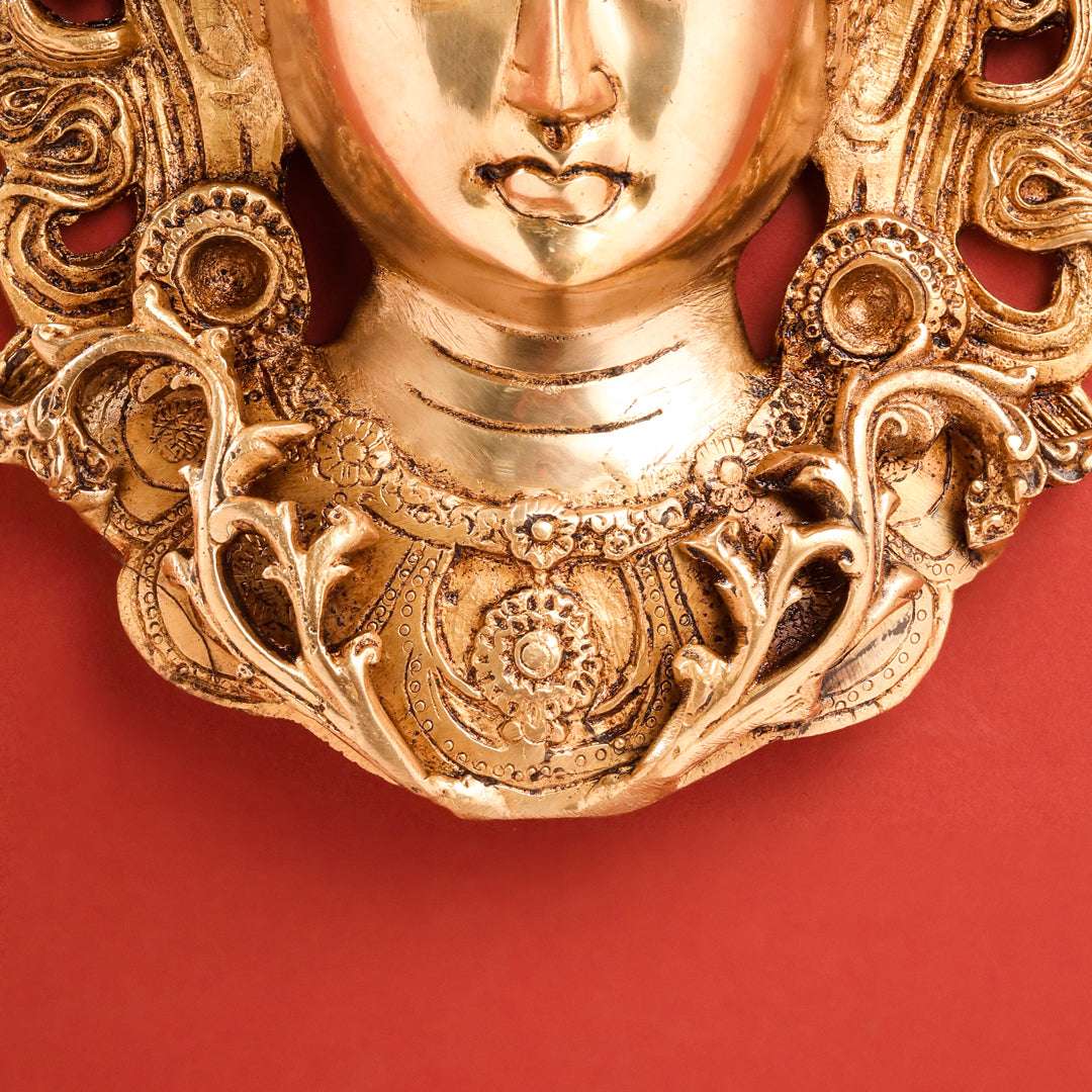 Brass Tara Face Wall Hanging - Image 3