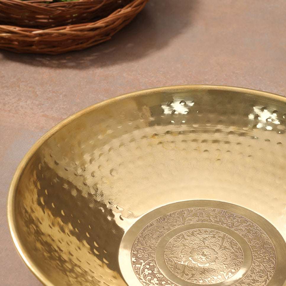 Brass Hammered Tasla (13.7 INCH) - Image 5