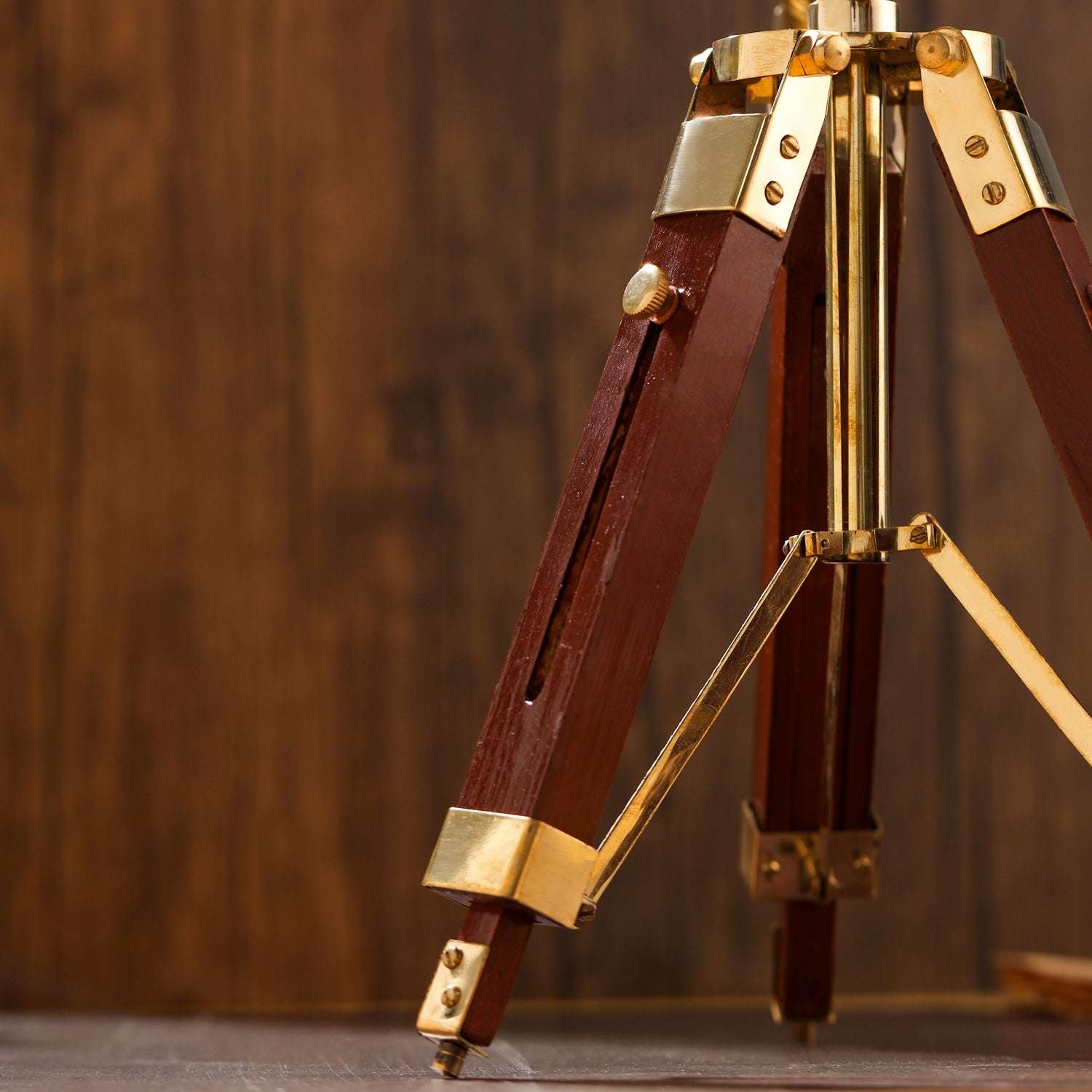 Brass Telescope with Wooden Tripod Stand (12 Inch) - Image 5