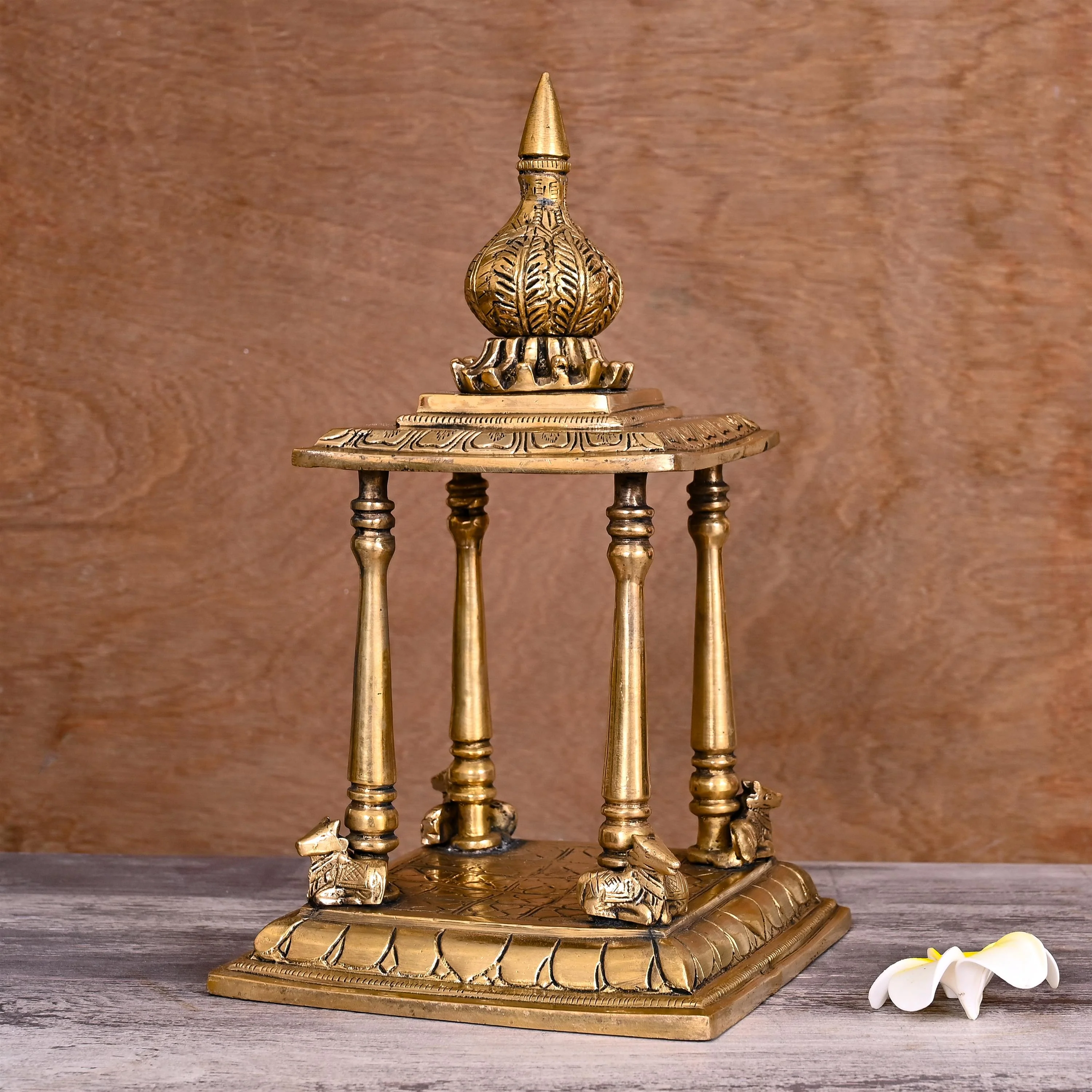 Brass Handcarved Temple (12.5 Inch) - Image 2