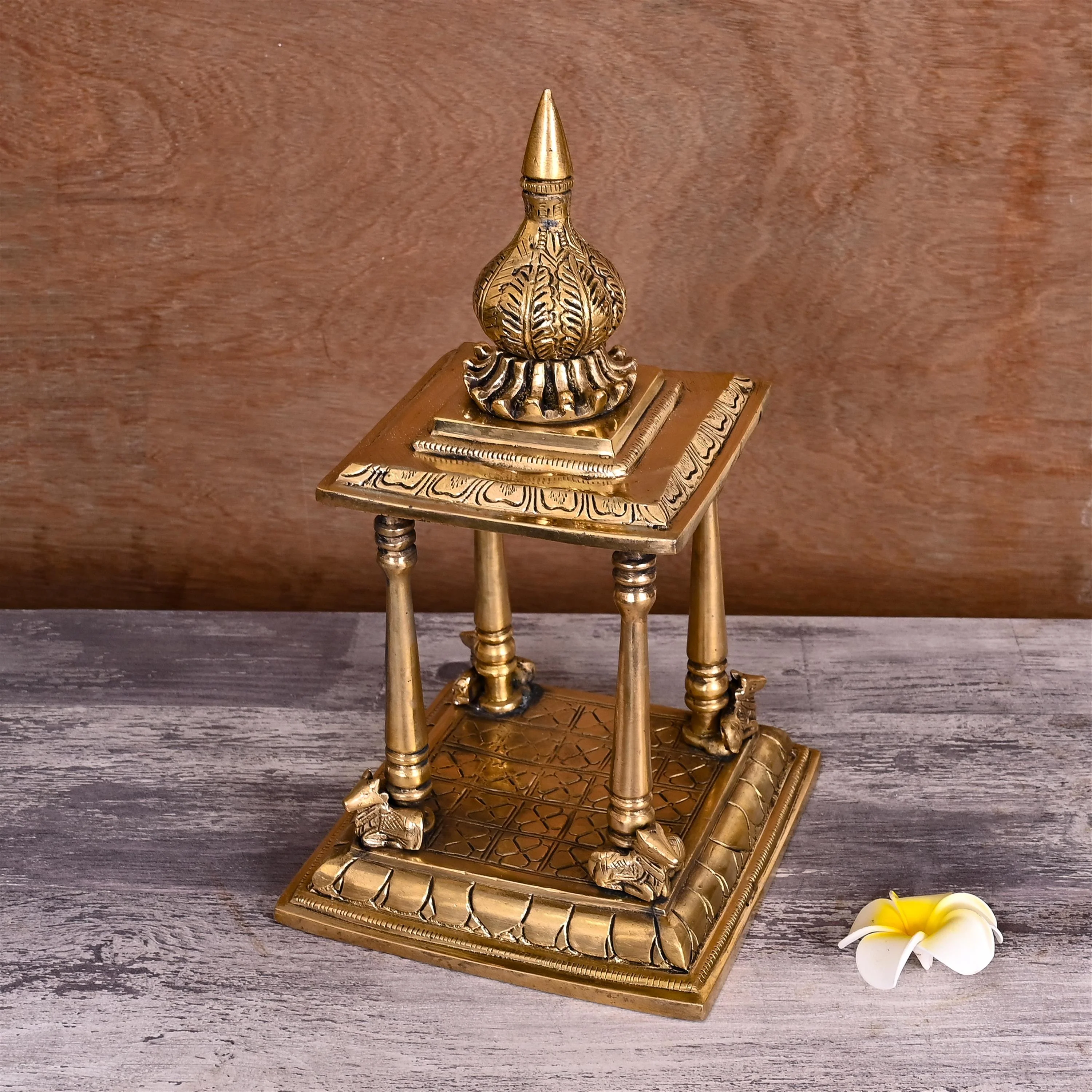Brass Handcarved Temple (12.5 Inch) - Image 3