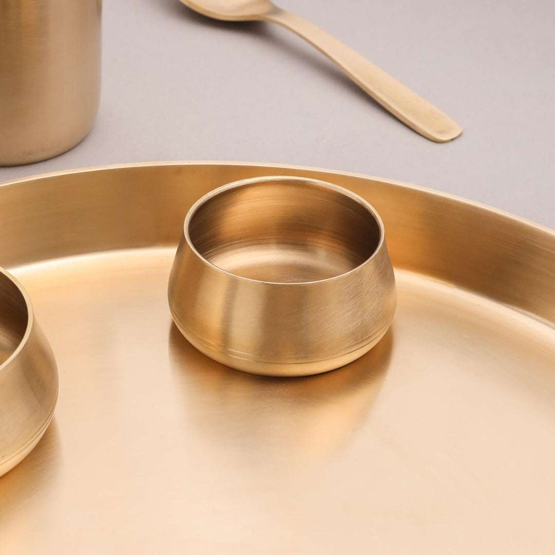 Brass Matt Thali/Dinner Set (2 Kg) - Image 6