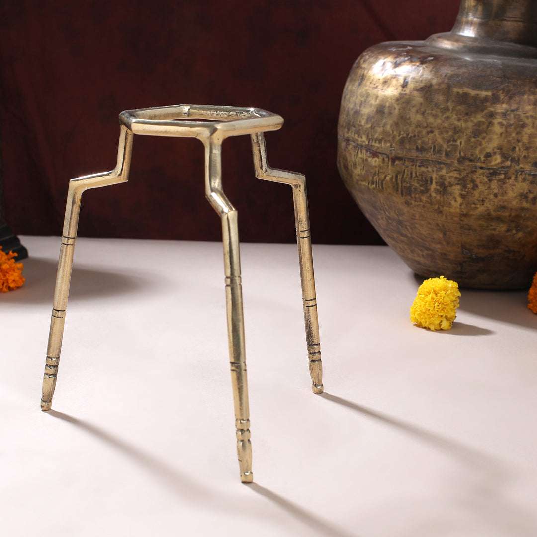 Brass Tipai Stand for Pooja & Decor - Image 3