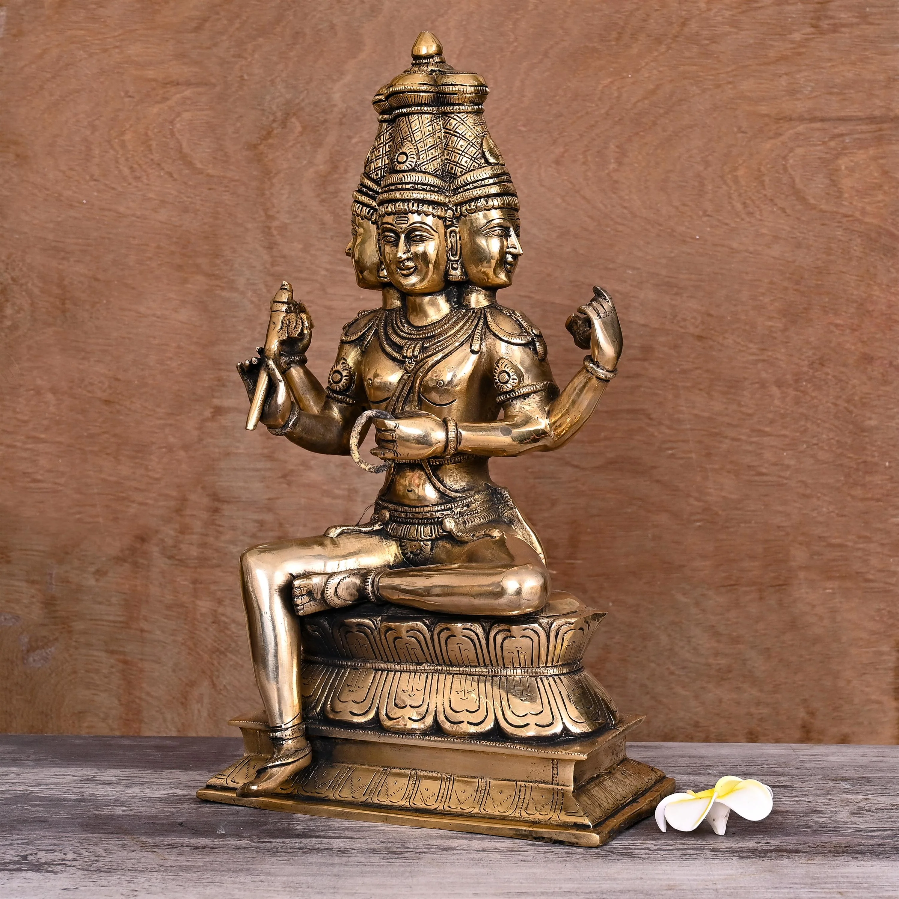 Brass Lord Brahma Statue (16 Inch) - Image 2