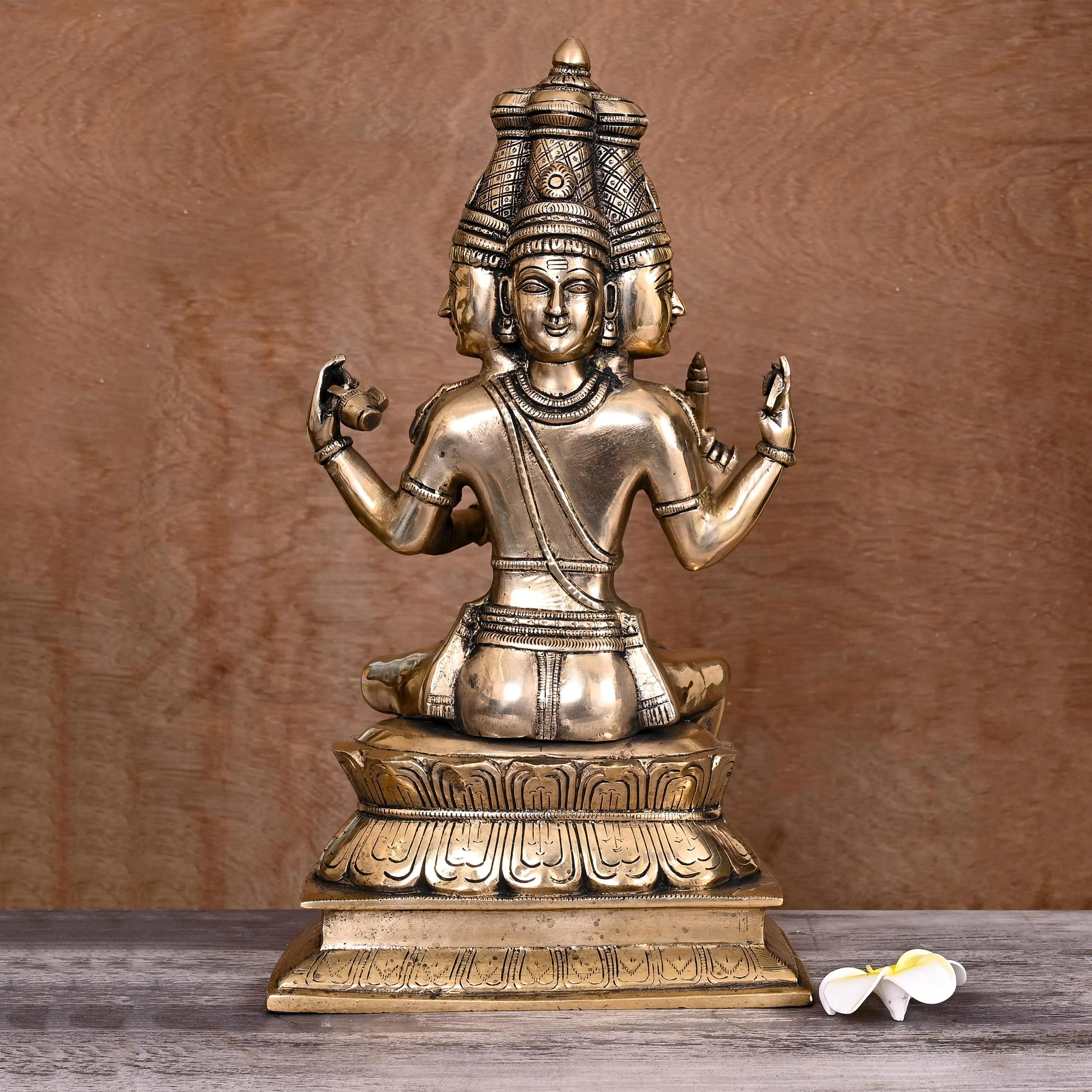 Brass Lord Brahma Statue (16 Inch) - Image 3
