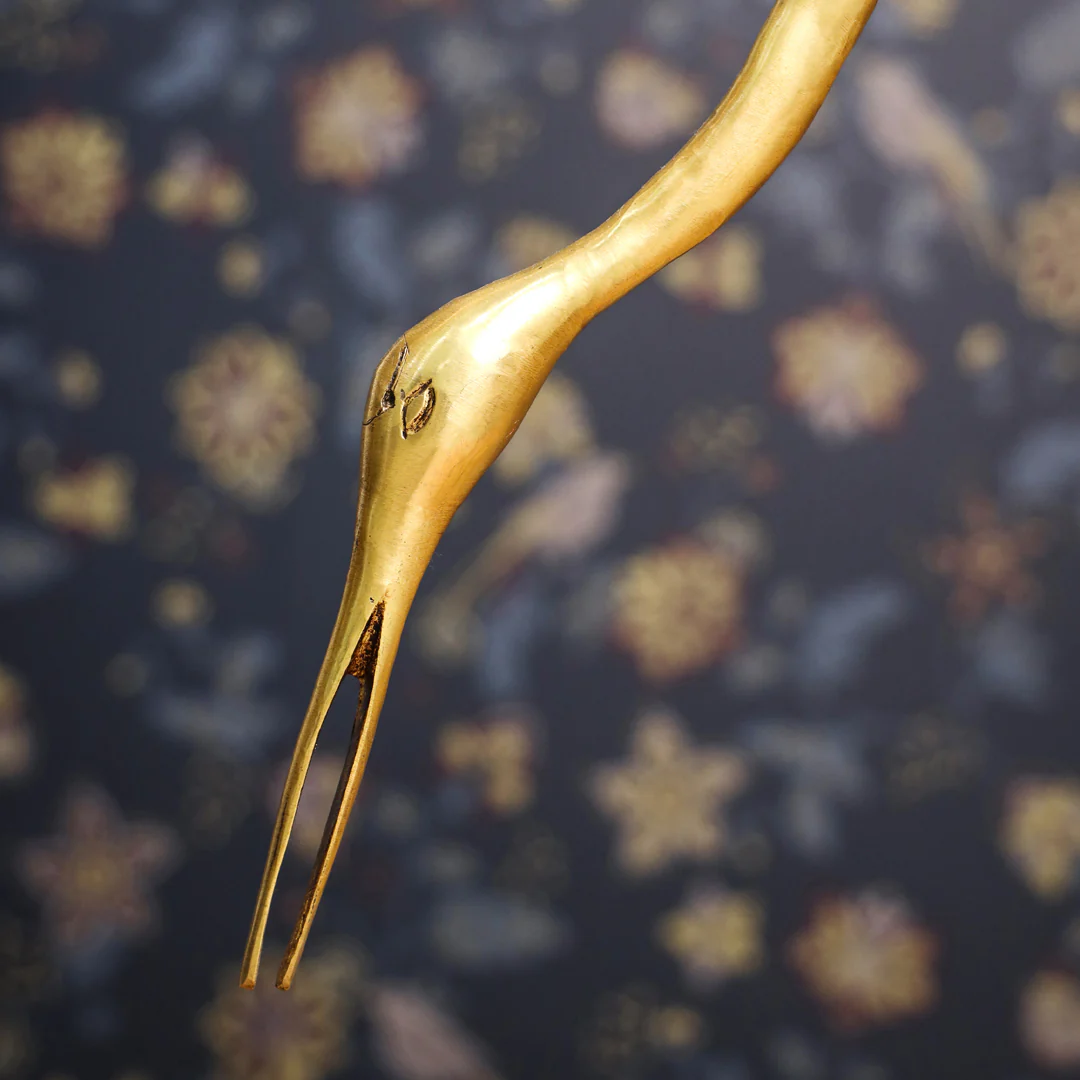 Brass Decorative Sarus Crane Set - Image 3
