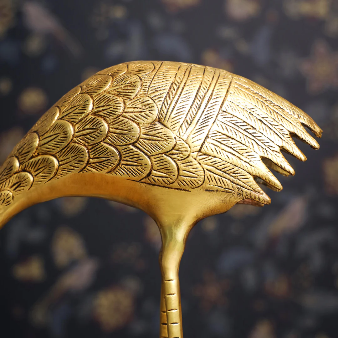 Brass Decorative Sarus Crane Set - Image 5