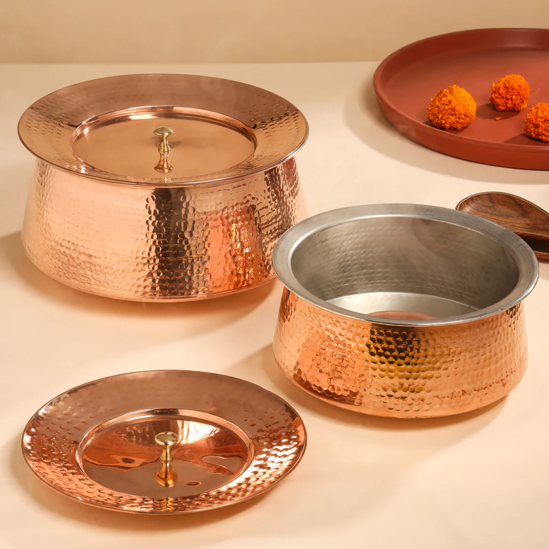 Copper Handi With Lid - Image 3