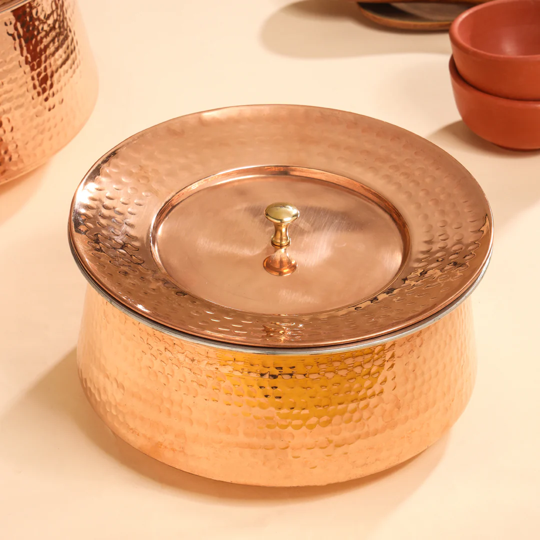 Copper Handi With Lid - Image 4