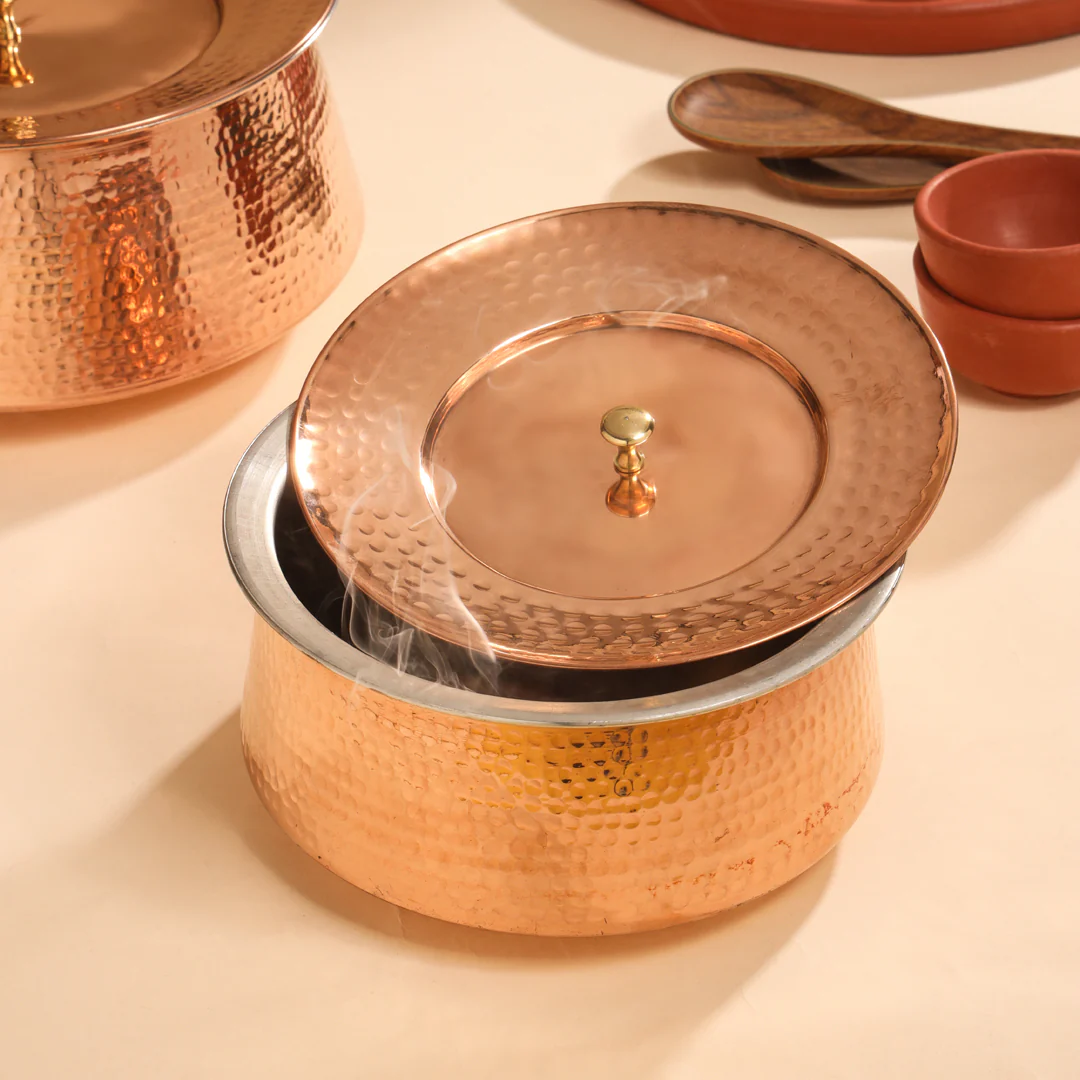 Copper Handi With Lid - Image 7