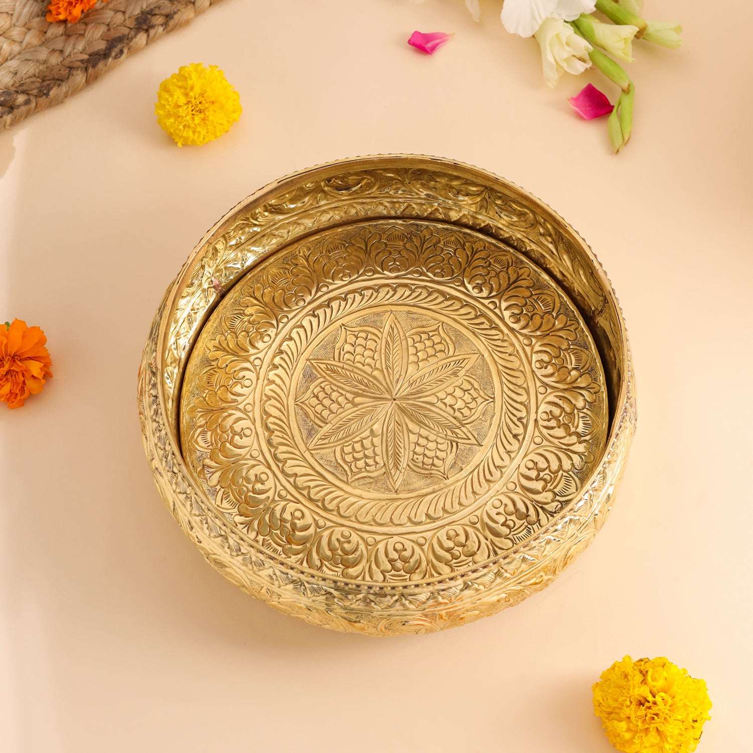 Brass Traditional Urli Bowl (3.2 Inch) - Image 5
