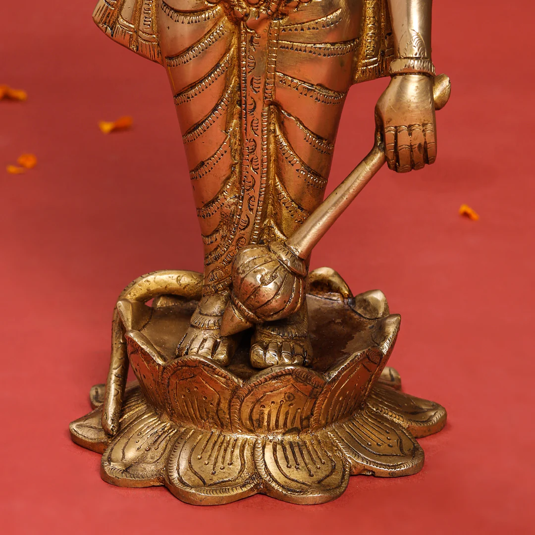 Brass Standing Lord Vishnu Idol (16.5 Inch) - Image 7