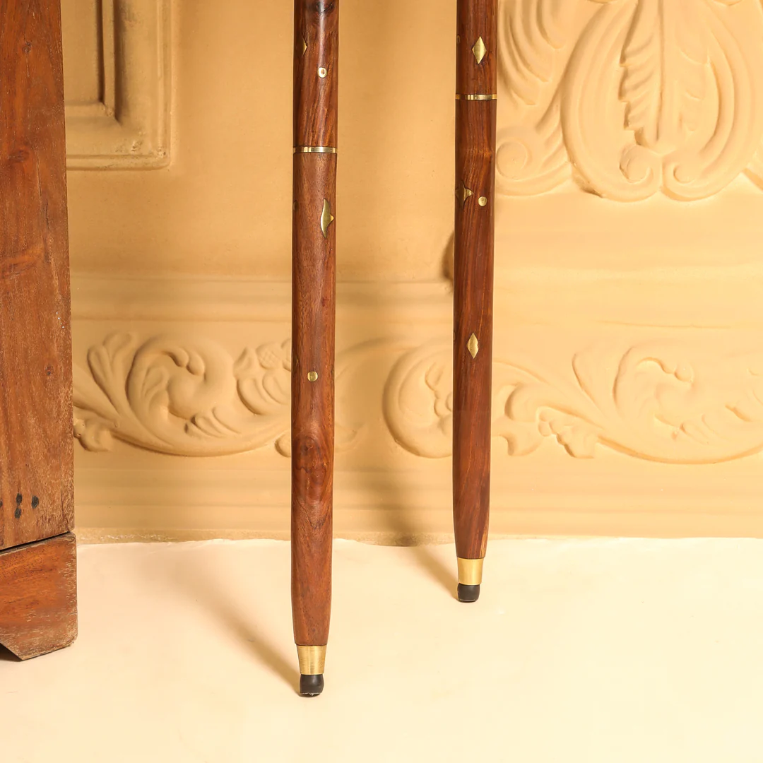 Brass Wooden Walking Stick (37 Inch) - Image 11