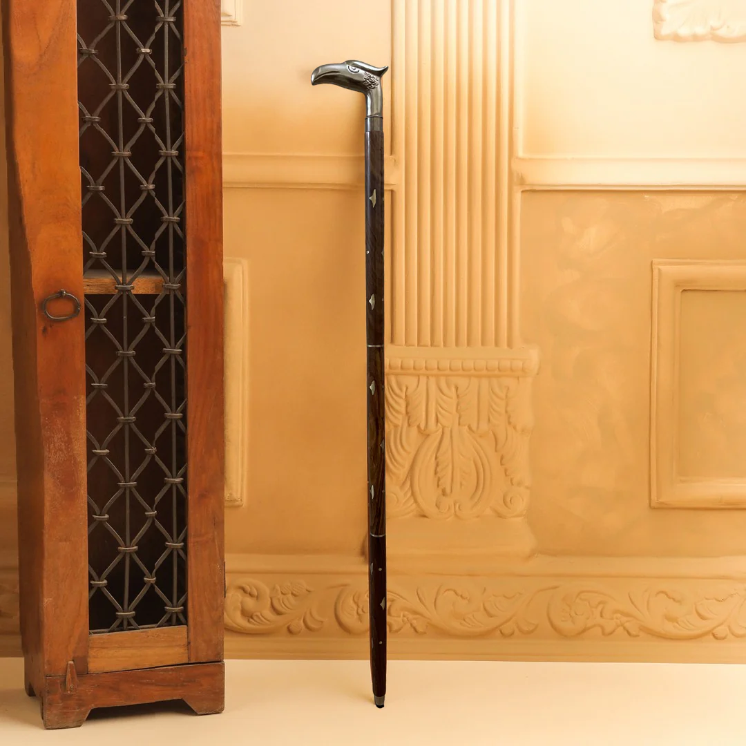 Brass Wooden Walking Stick (37 Inch) - Image 3