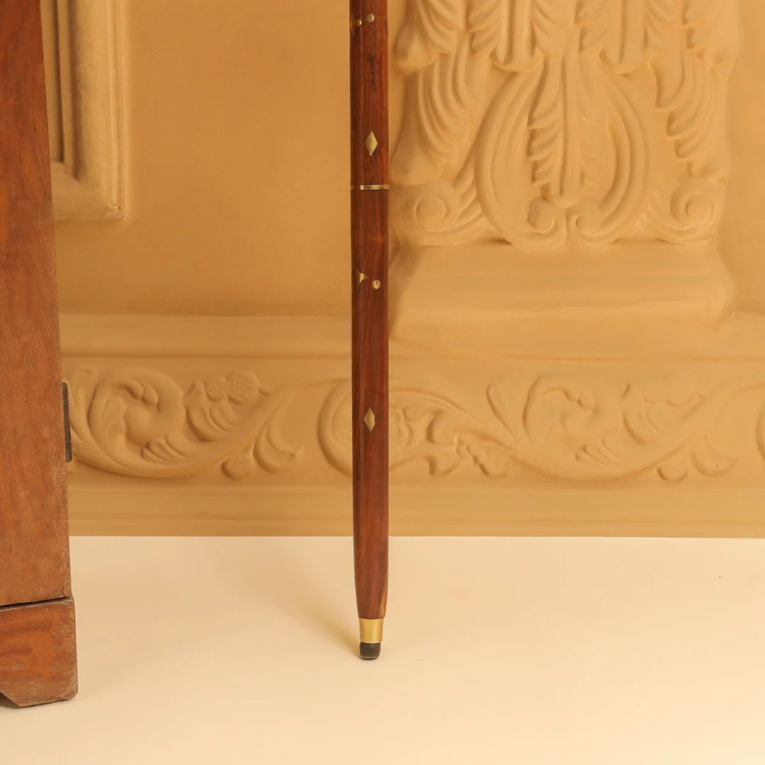 Brass Wooden Walking Stick (37 Inch) - Image 5