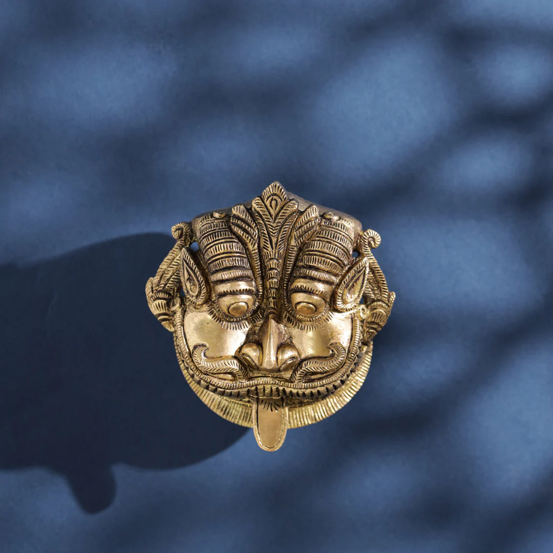 Brass Yali/kirtimukha Door Knob