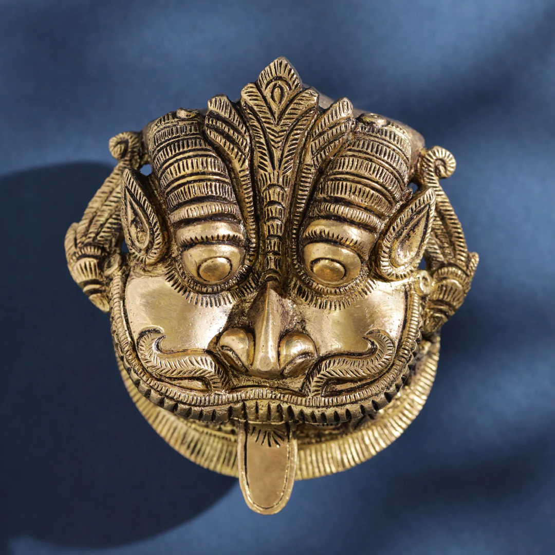 Brass Yali/kirtimukha Door Knob - Image 2